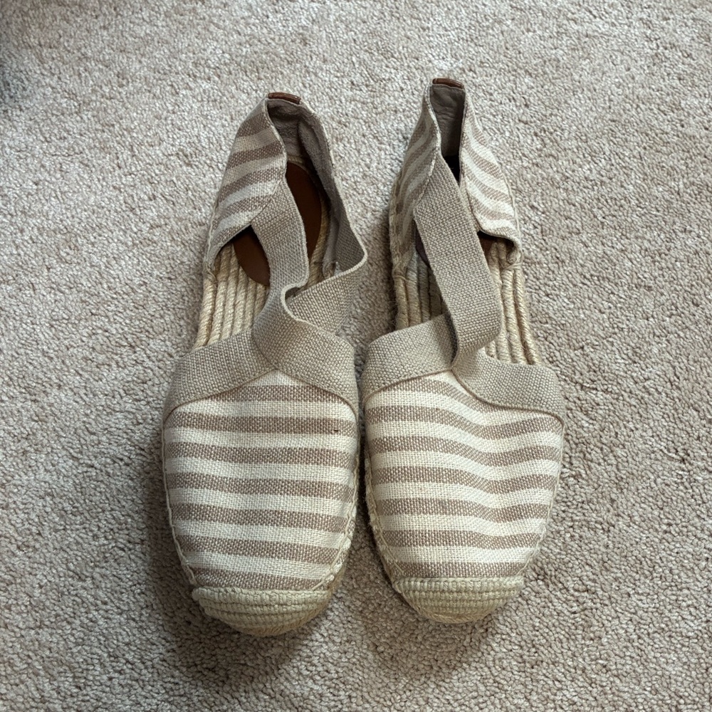 Michael Kors Beige Striped Espadrilles